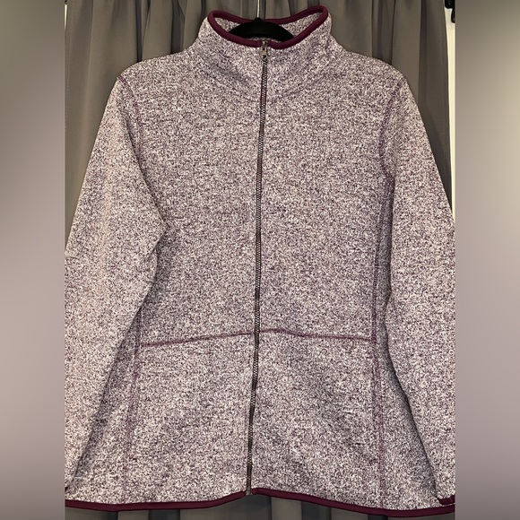 Jason Maxwell Full Zip Fleece Jacket with Pockets Purple Size 1X - Picture 3 of 16